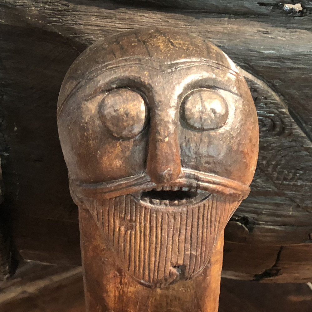 carved head